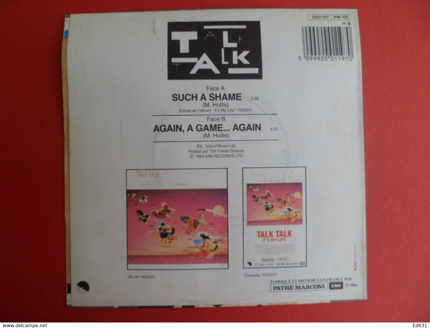 Pochette Disque Juke-box : 1984  TALK TALK - Such A Shame . Again, A Game ... Again ( Scorpion ) - Accesorios & Cubiertas