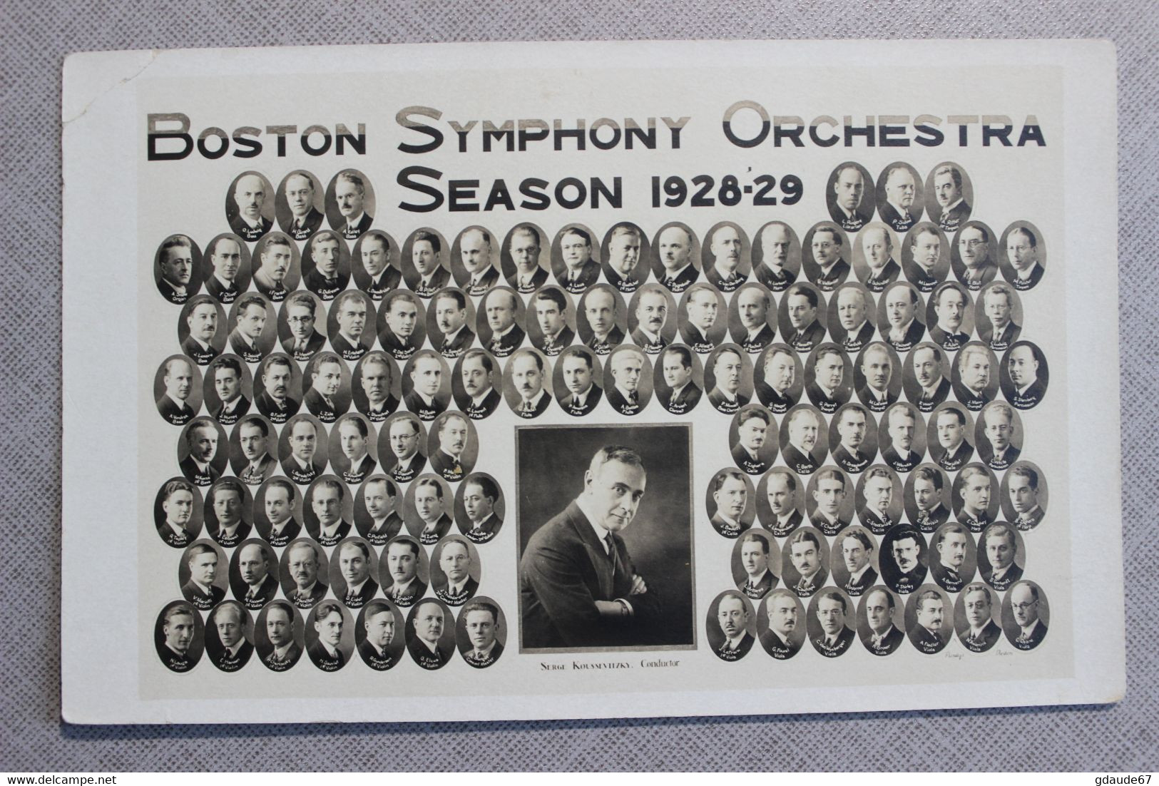 BOSTON SYMPHONY ORCHESTRA SEASON 1928-29 - MUSIQUE / MUSIC - Boston