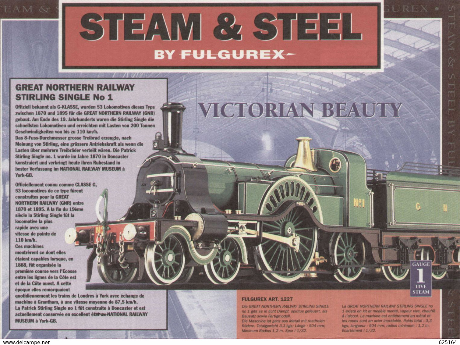 Catalogue FULGUREX 1997  STEAM & STEEL Gauge 1 Live Steam Gauge 0  Gauge N 50° - Anglais