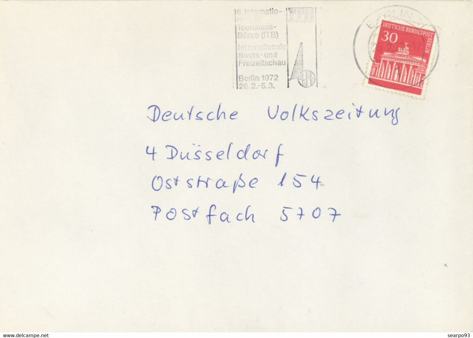 GERMANY. POSTMARK. BERLIN. 1972 - Maschinenstempel (EMA)