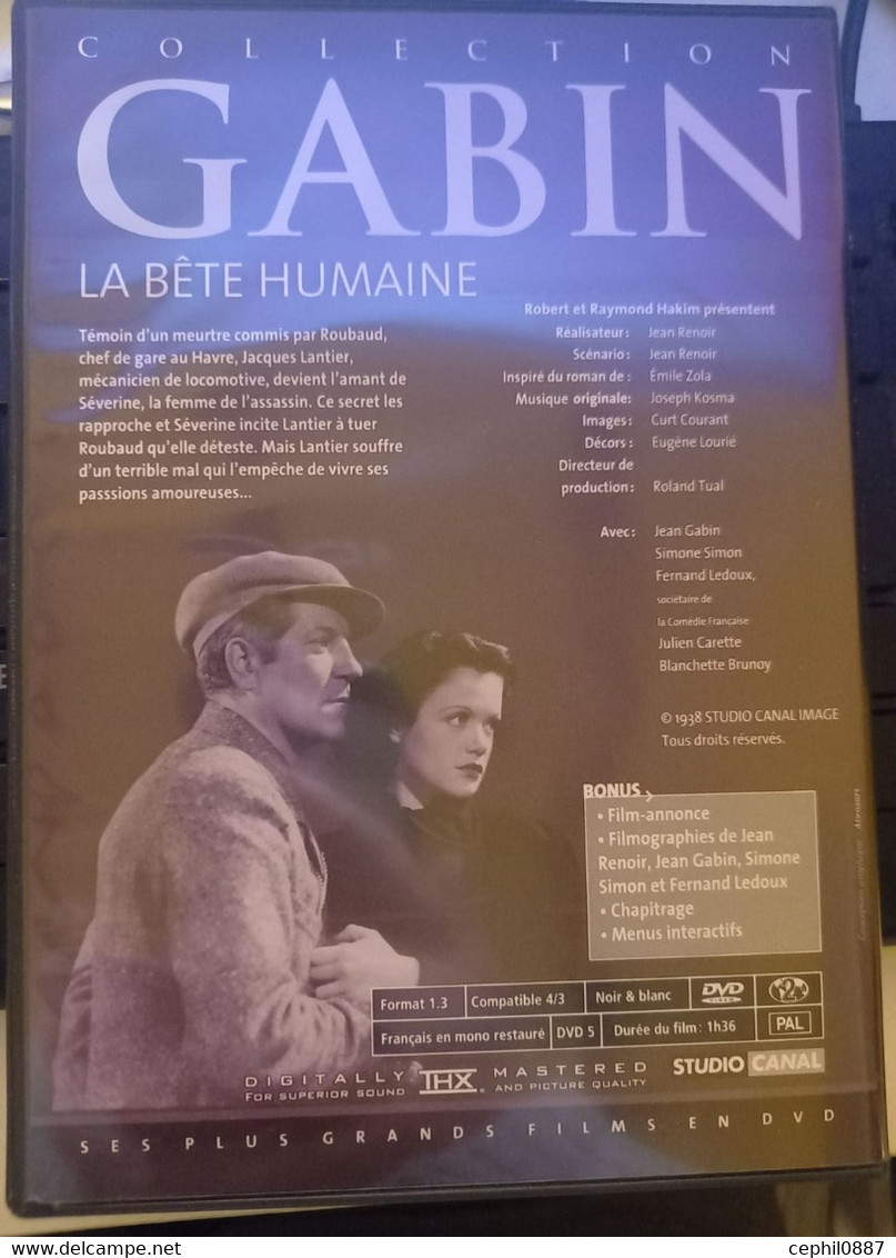 Jean Gabin La Bête Humaine - Jean Renoir 1938 - Classiques