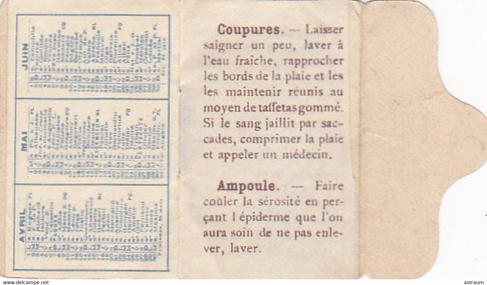 Cpa / Vieux Papiers - Paris XIVe Arr.- Petit Calendrier 1912 Publicitaire Cire Laquée Suedoise A.Blachon , 61 Rue Hallé - Petit Format : 1901-20