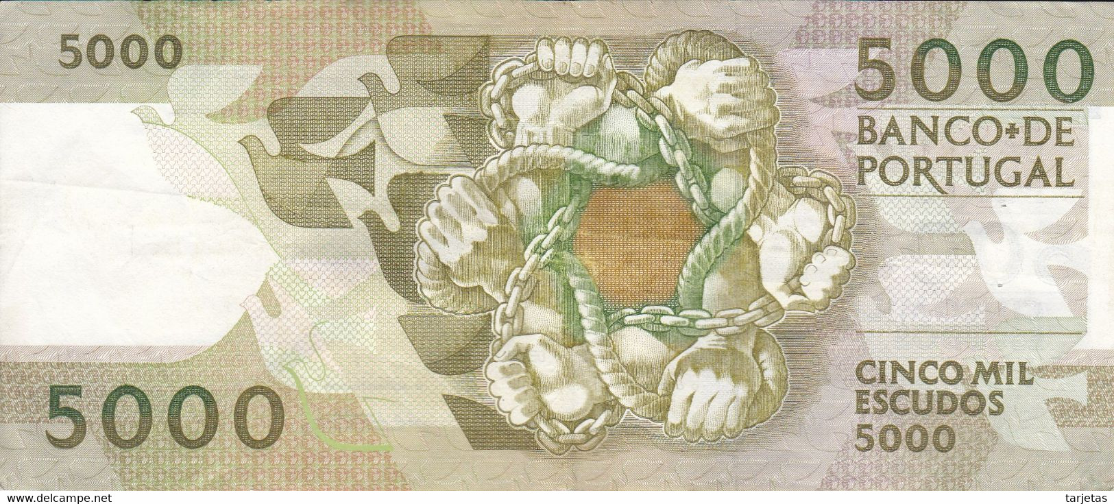 BILLETE DE PORTUGAL DE 5000 ESCUDOS DEL 6 DE JULHO DEL 1989 (BANKNOTE-BANK NOTE) - Portugal