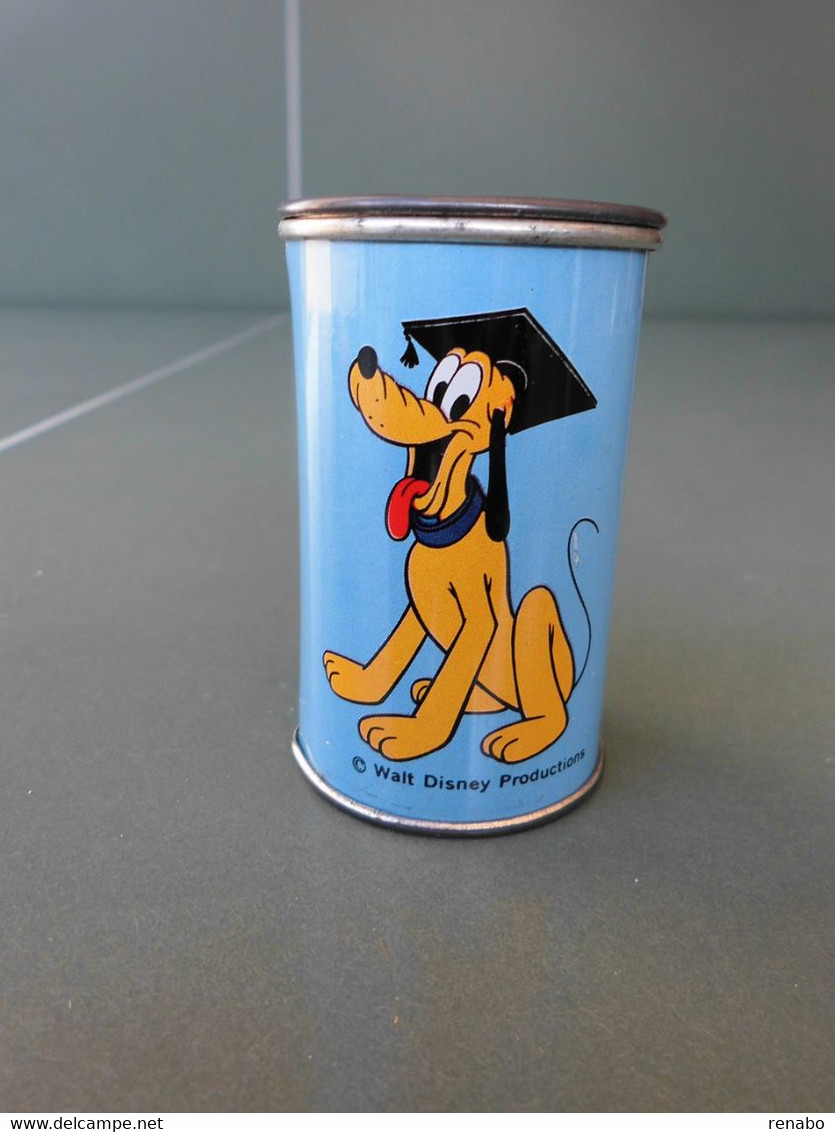Cane Pluto Si Laurea;barattolo,tin, Dose;Walt Disney Production.Temperamatite,taille-crayon,Anspitzer,Pencil -Sharpener. - Disney