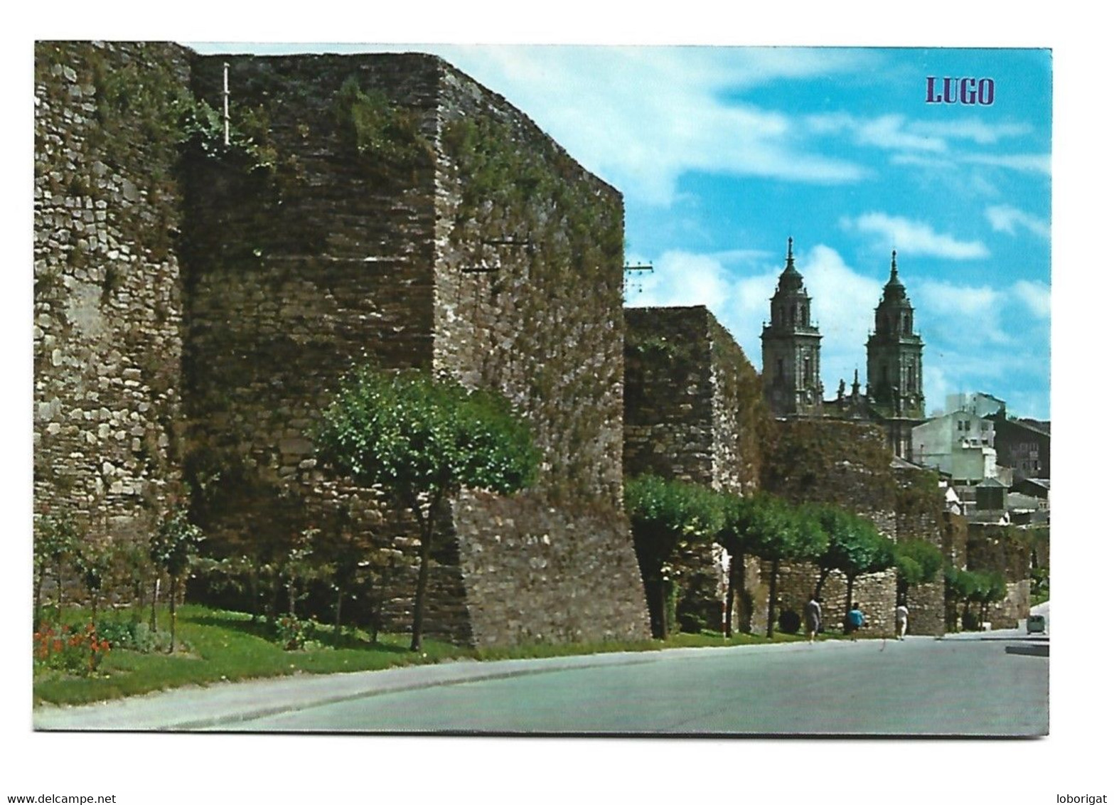 MURALLA ROMANA, AL FONDO CATEDRAL / ROMAN WALL ON THE BACKGROUND CATHEDRAL.-  LUGO.- ( ESPAÑA) - Lugo