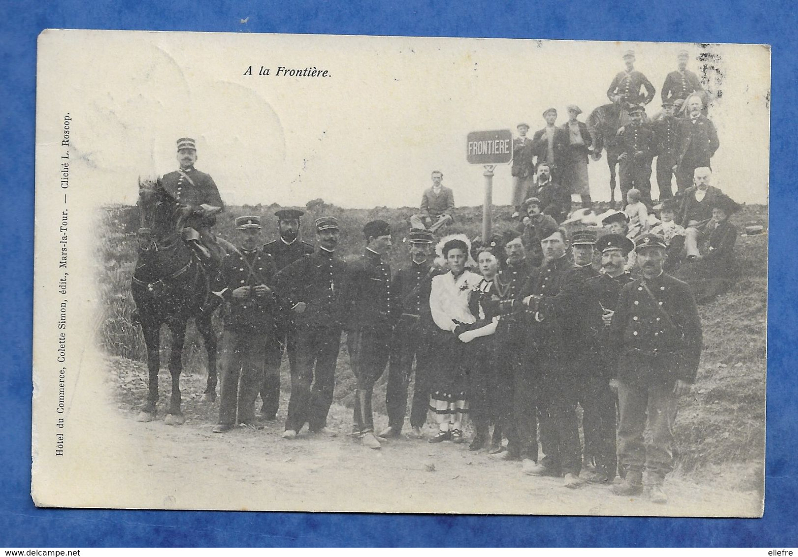 CPA 54 Chambley Bussières - Frontière Allemande Artilleurs Allemands - 1908 - Ed Hotel Du Commerce Colette Simon - Chambley Bussieres