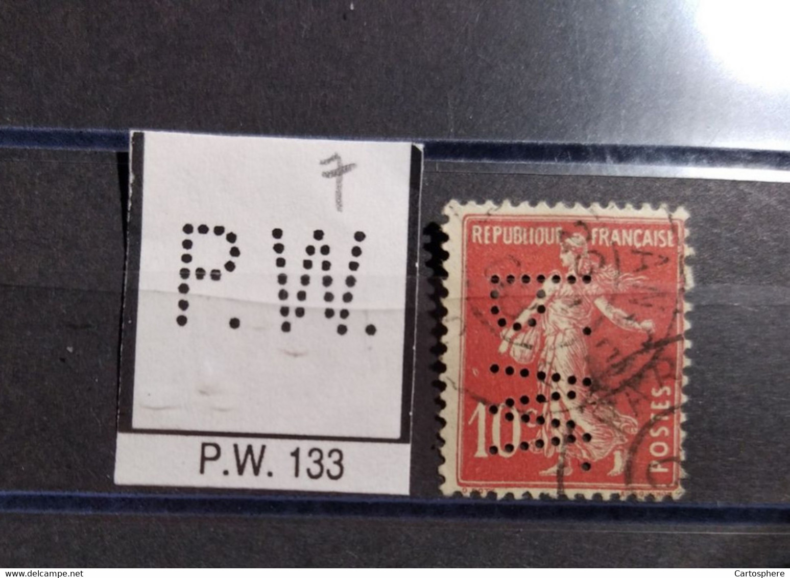 FRANCE  TIMBRE R.W 133 INDICE 6 SUR 138 PERFORE PERFORES PERFIN PERFINS PERFO PERFORATION PERFORIERT - Gebraucht