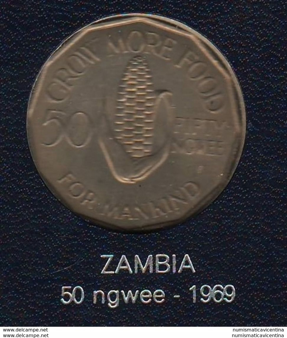 FAO Zambia  50 Ngwee 1969 Africa States Nickel Coin - Zambie