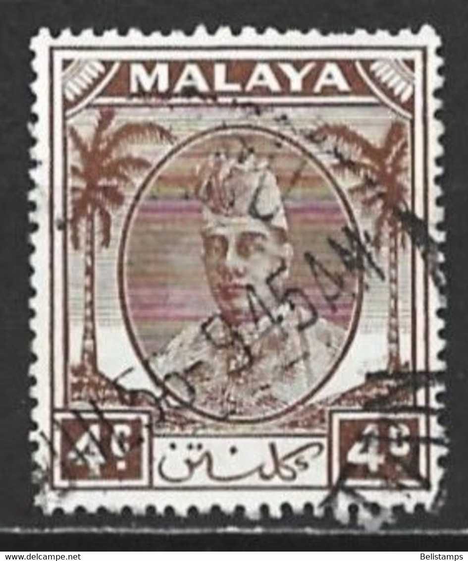 Malaya, Kelantan 1951. Scott #53 (U) Sultan Ibrahim - Kelantan