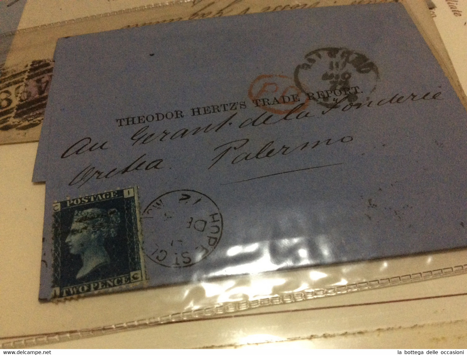 Gran Bretagna Great Britain Histoire Postale Liverpool For Sicily 1872 - Cartas & Documentos
