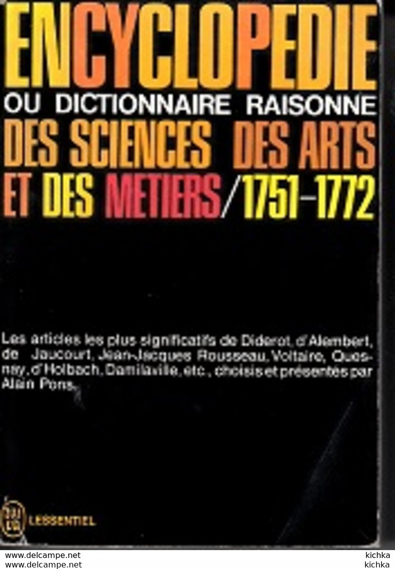 Encyclopédie Ou Dictionnaire Raisonné Des Sciences, Des Arts Et Des Métiers - Encyclopédies