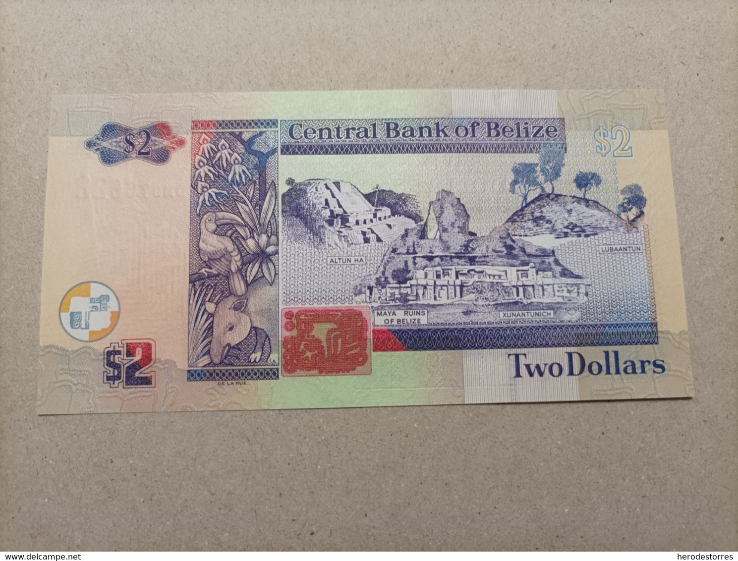 Billete De Belice De 2 Dólares, Año 2014, UNC - Belice