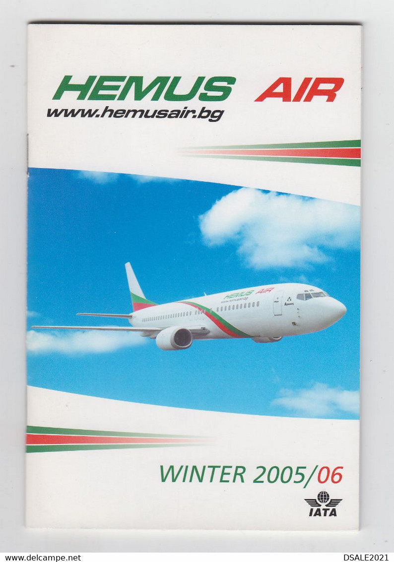 Bulgaria Bulgarian Bulgarishe Fluglinien Airline Carrier HEMUS AIR Winter 2005/2006 Timetable Flugplan (3413) - Horaires