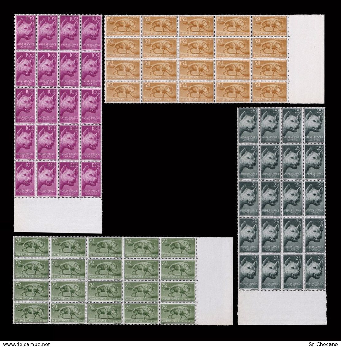 Sellos España.SAHARA 1957.Día Sello.Blq 20.MNH.Edifil.142-145 - Sahara Español