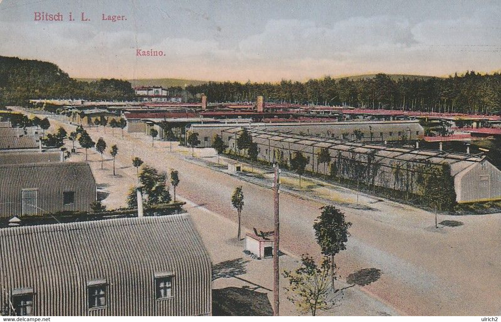 AK Bitsch In Lothringen - Lager - Casino - Feldpost Granatenwerfer-Ausbildungs-Kursus Bitsch - 1917 (62372) - Lothringen