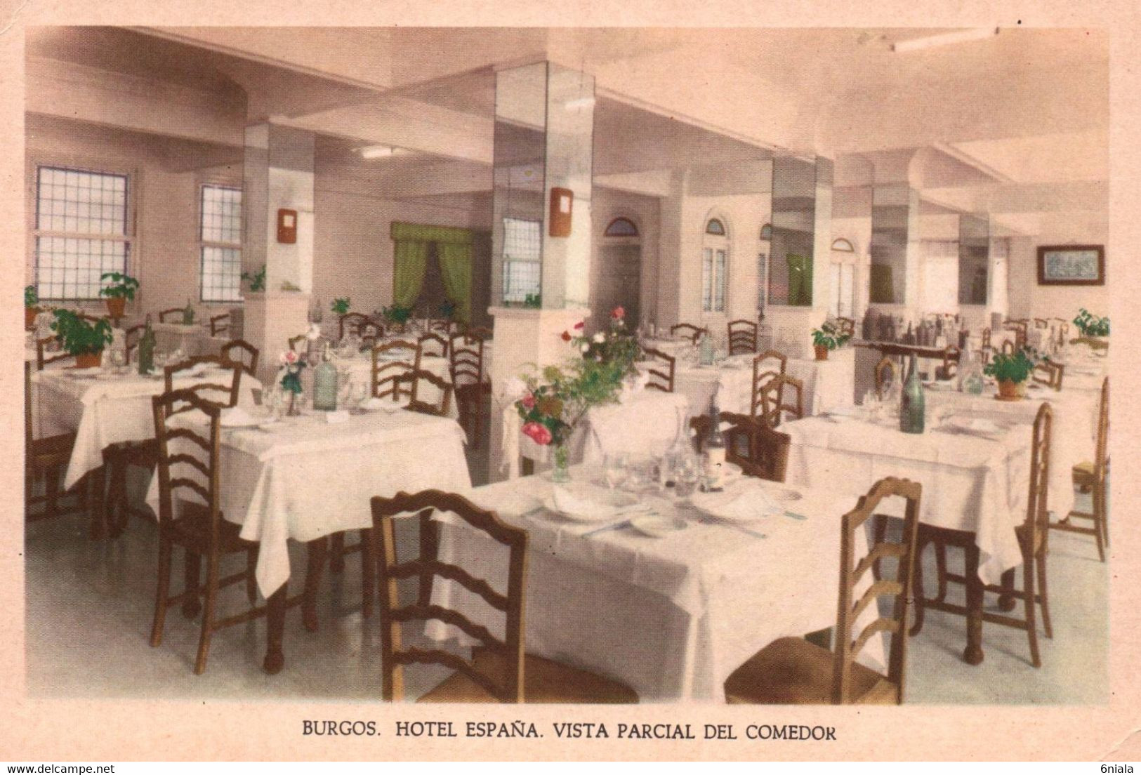 16118   HÔTEL   BURGOS  HOTEL ESPANA VISTA PARCIAL DEL COMEDOR        Espagne  ( Recto Verso) - Alberghi & Ristoranti