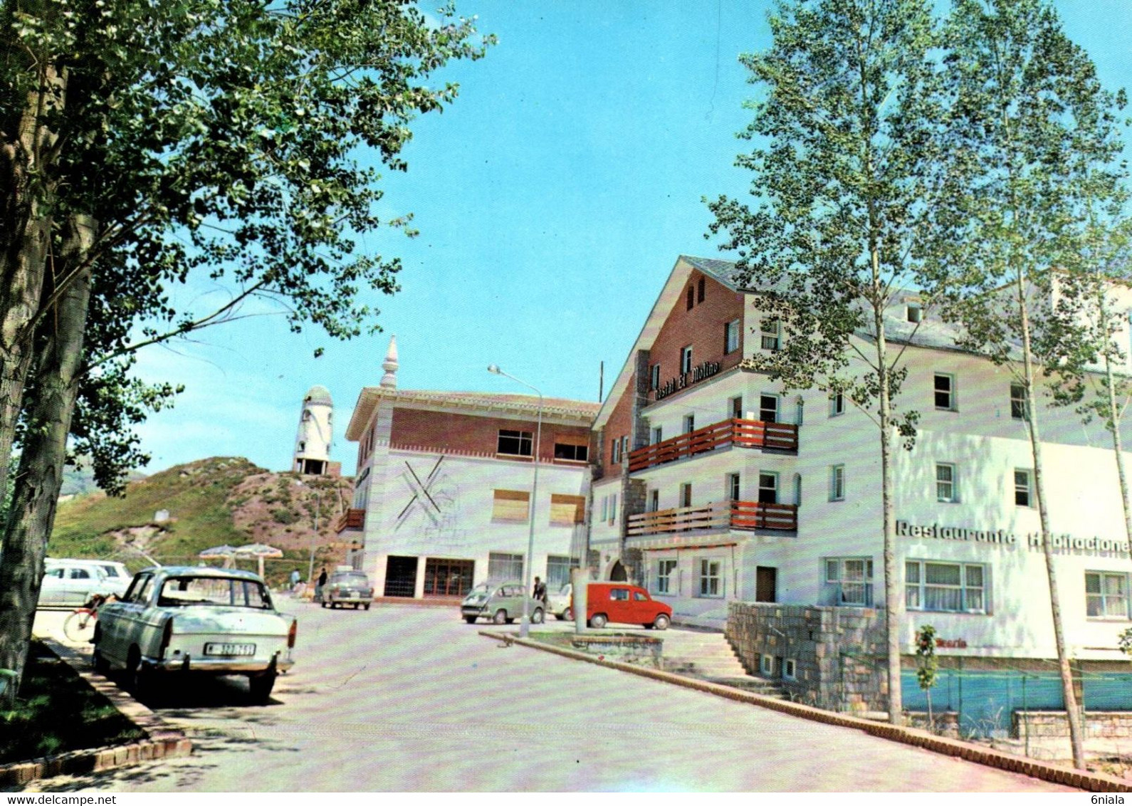 16121   HÔTEL HOSTAL EL MOLINO  PENCORBO  BURGOS   Vue De L'Hôtel ( Voitures 404 Peugeot)     Espagne  ( Recto Verso) - Hotels & Restaurants