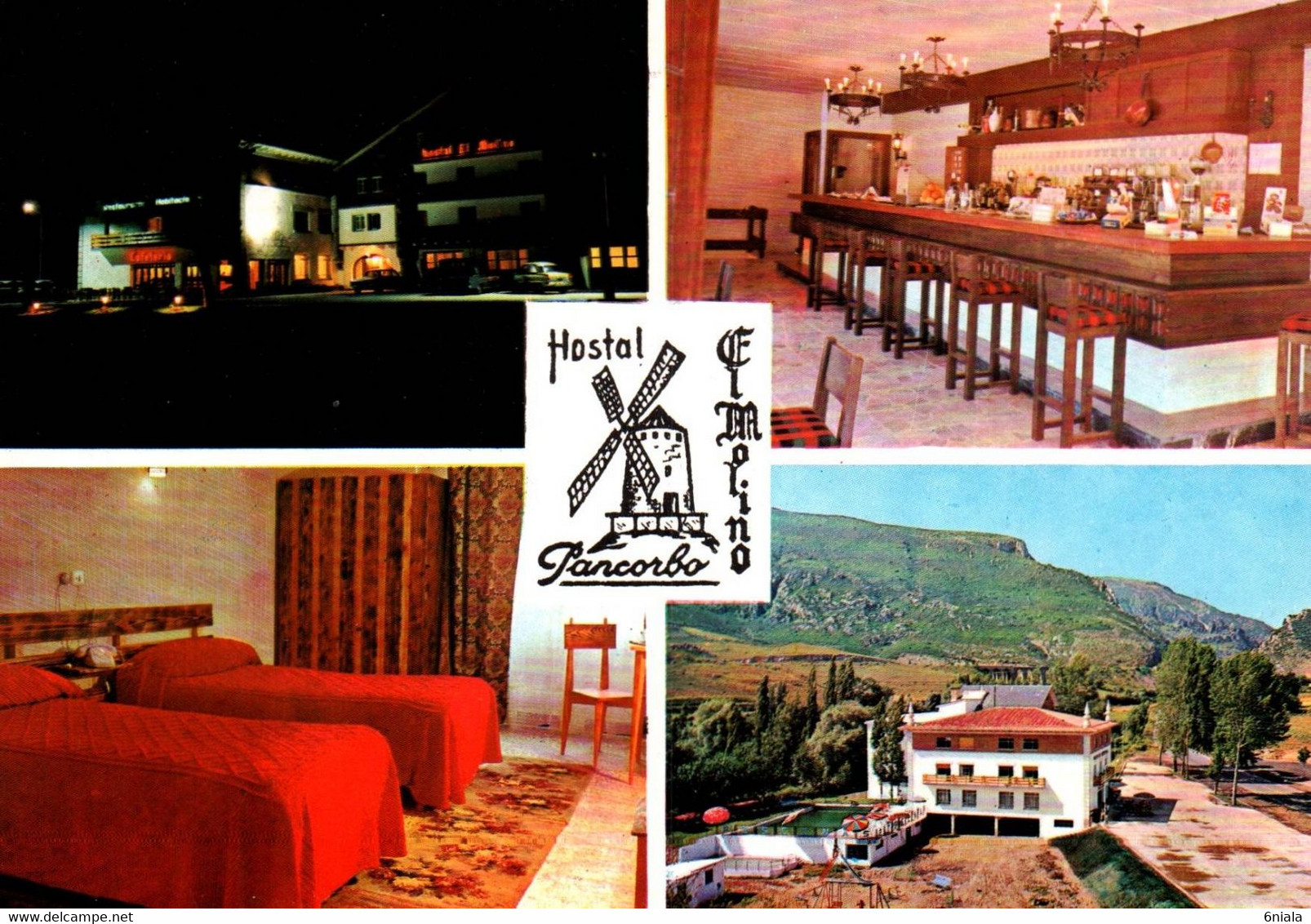 16122   HÔTEL HOSTAL EL MOLINO  PENCORBO  BURGOS  Cafétaria Habitacion Vista General Hostal     Espagne  ( Recto Verso) - Hotels & Restaurants