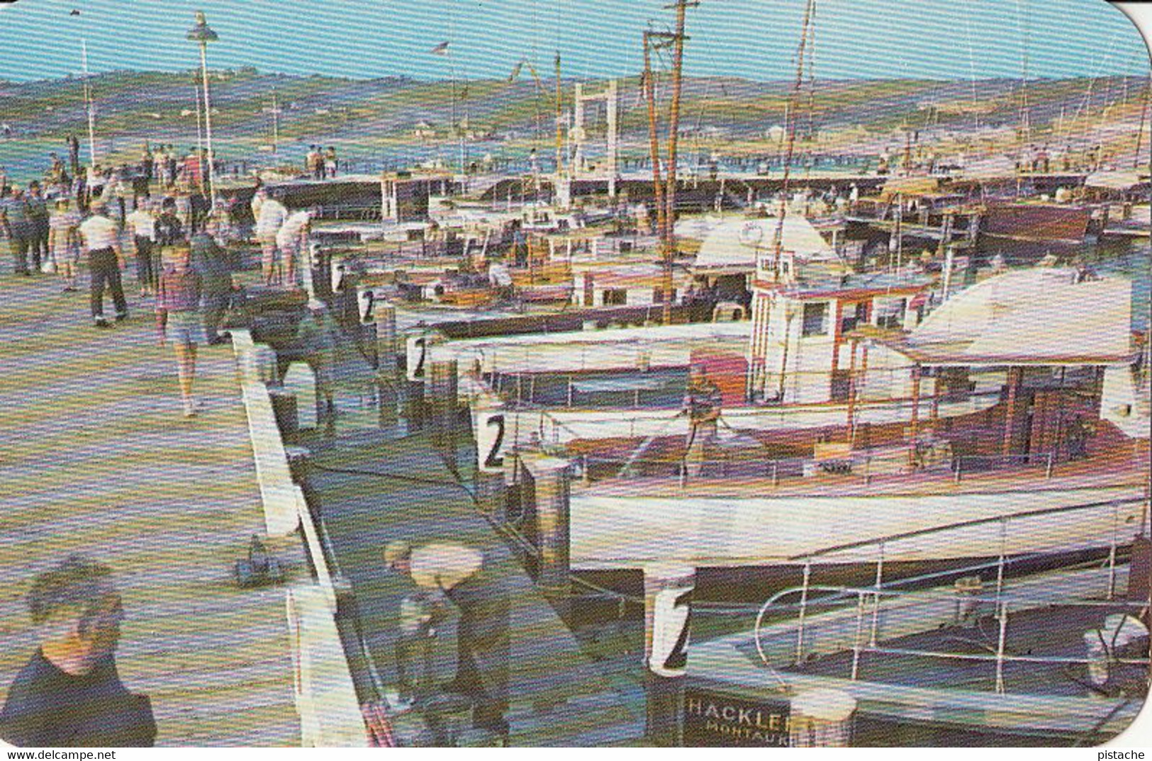 3190 – Montauk Long Island New York NY – Fishangri-La – Animation Boat – VG Condition – 2 Scans - Long Island