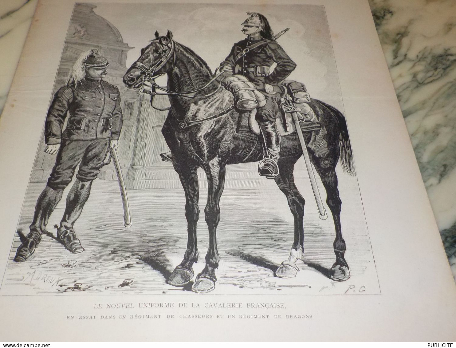 GRAVURE LE NOUVEL UNIFORME DE LA CAVALERIE FRANCAISE 1882 - Uniformes