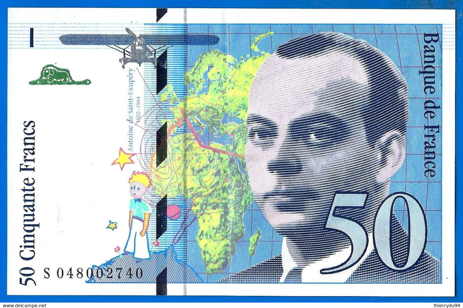 France 50 Francs 1999 Serie S Que Prix + Port Saint Exupery Frcs Frc Paypal Bitcoin OK - 50 F 1992-1999 ''St Exupéry''