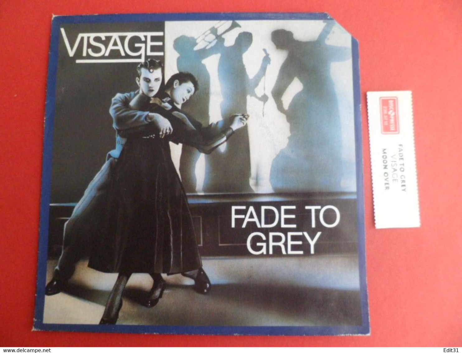 Pochette Disque Juke-box : 1981  VISAGE - Fade To Grey / Moon Over Moscow - Avec étiquette - Accesorios & Cubiertas