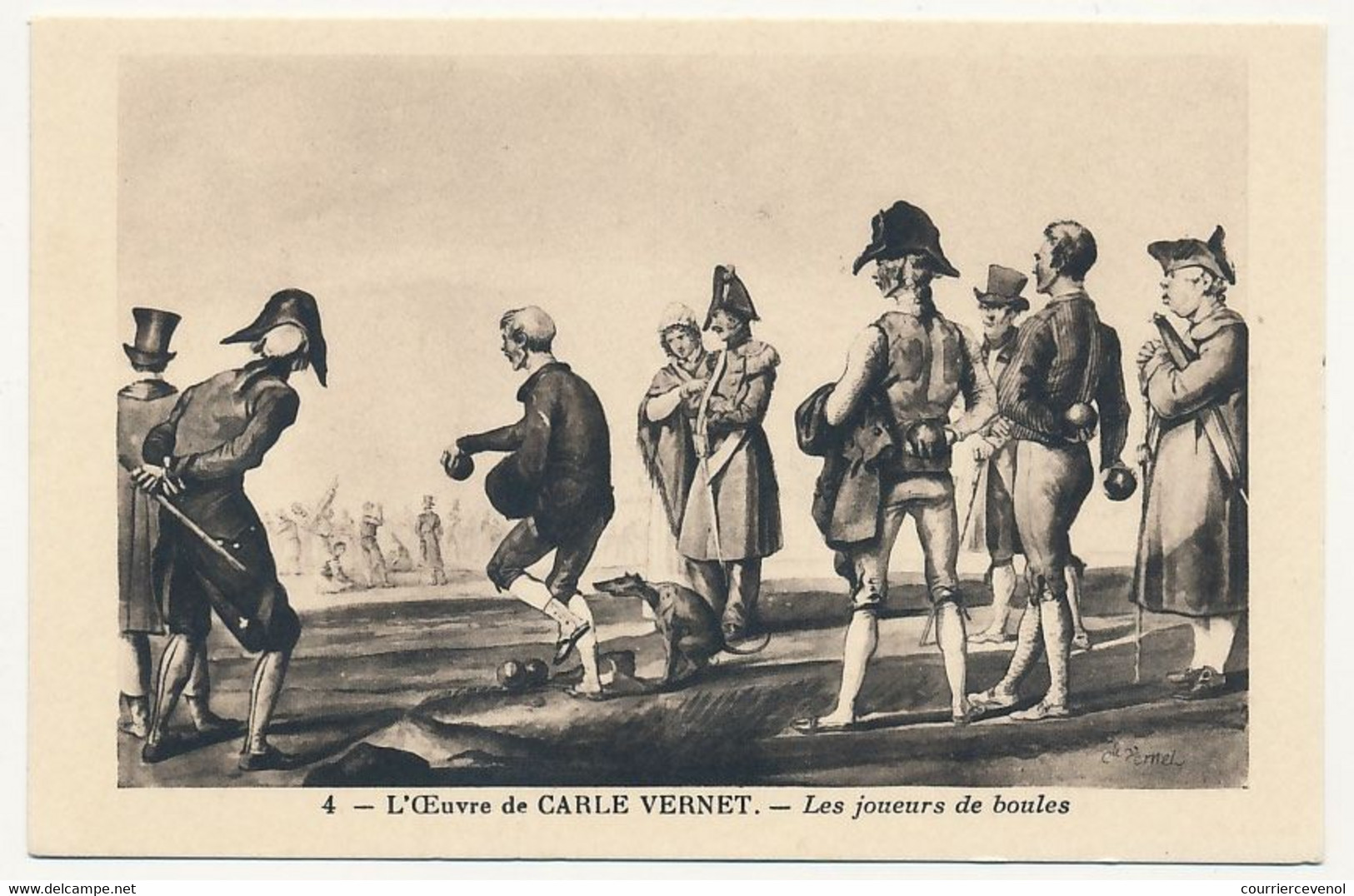 CPA - Carle VERNET (Artiste Peintre) - Les Joueurs De Boules - Other & Unclassified