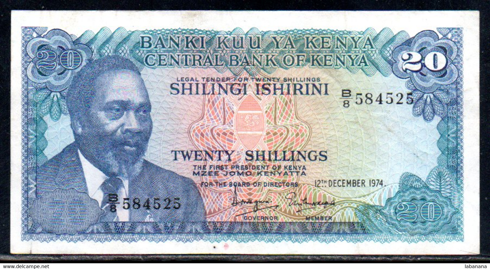 659-Kenya 20 Shillings 1974 B8 - Kenia