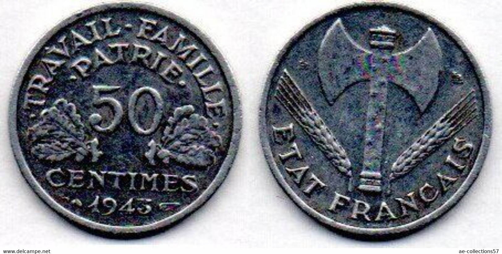 50 Centimes 1943 B TTB - 50 Centimes