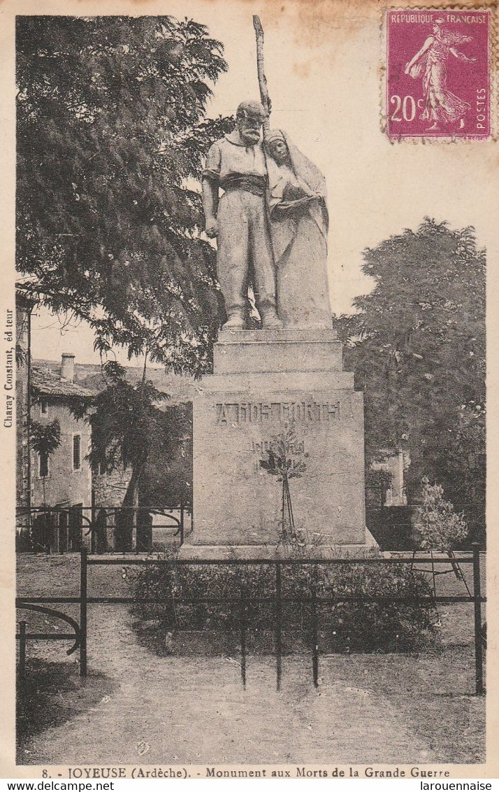 07 - JOYEUSE - Monument Aux Morts De La Grande Guerre (1914 - 1918) - Joyeuse