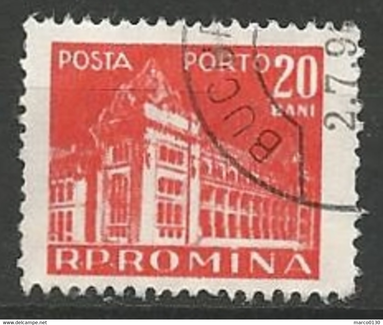 ROUMANIE / TAXE N° 124 OBLITERE Partie Gauche - Postage Due