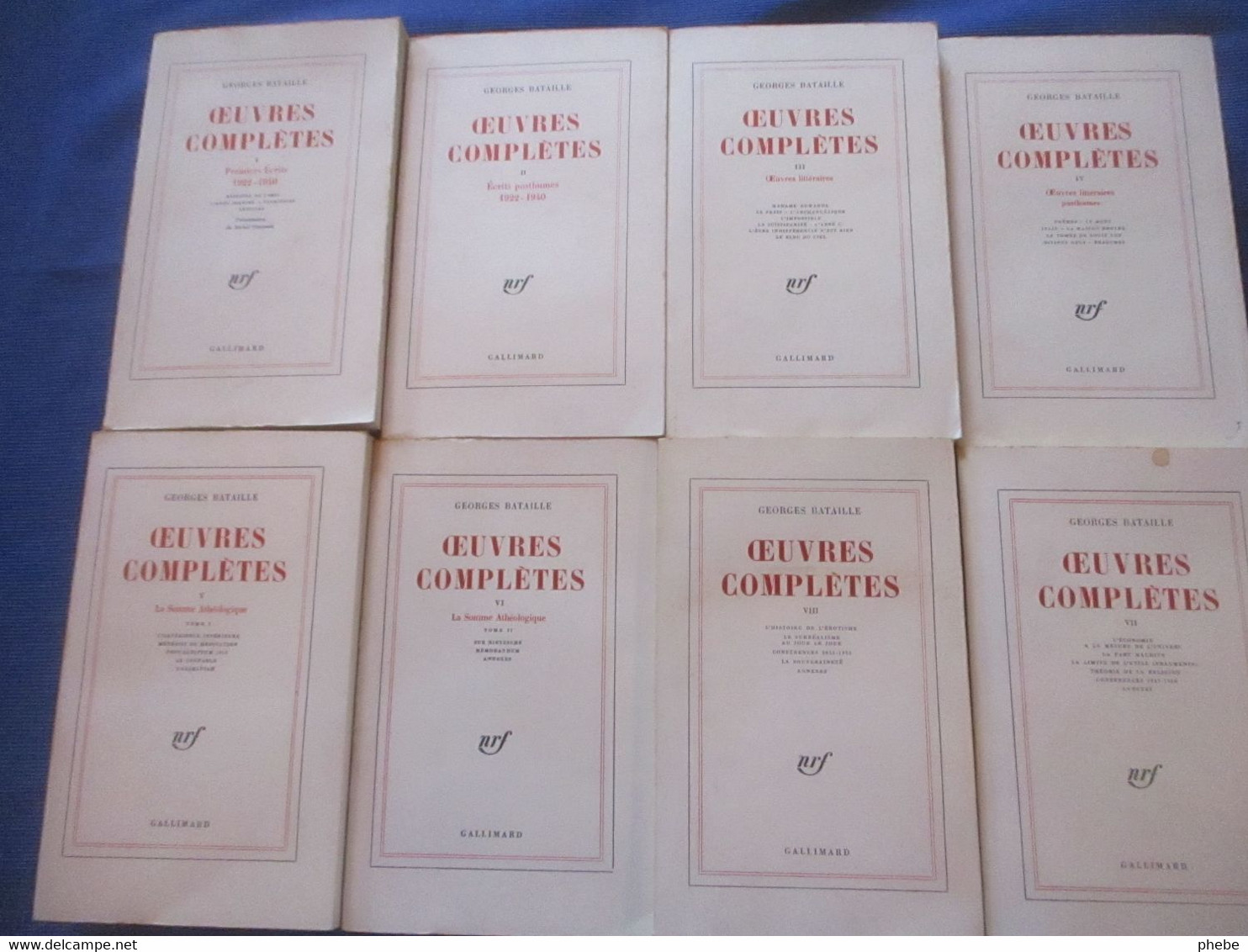 BATAILLE / Oeuvres Complètes 8 Premiers Tomes - Lots De Plusieurs Livres