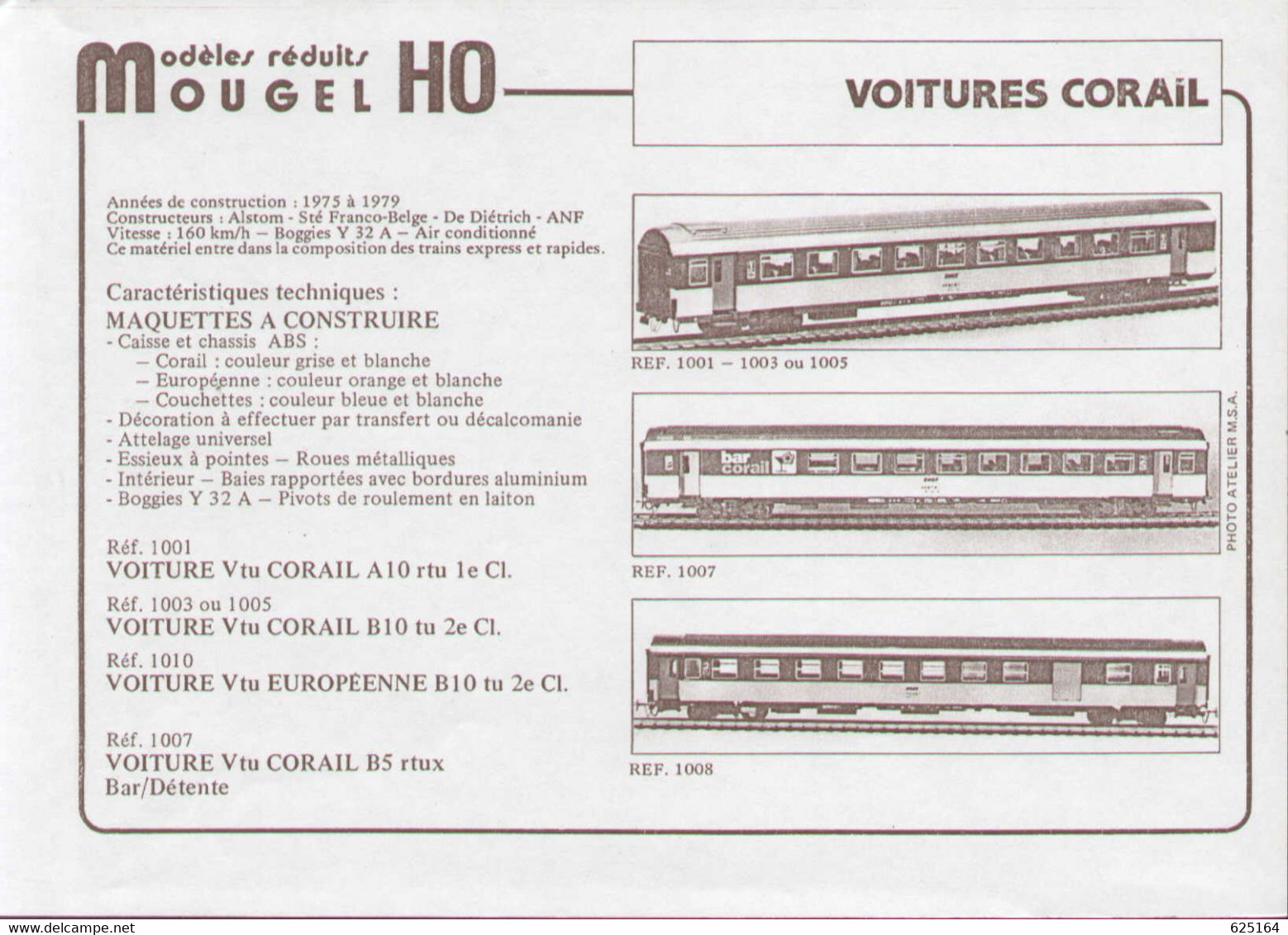 Catalogue MOUGEL 1990 Modçles Reduits HO - HOm - HOe Échele  1/87 - Français