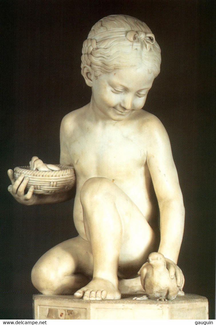 CPM - Luigi PAMPALONI - "Fillette Aux Tourterelles" - Musée Jacquemart-André PARIS .... - Sculptures