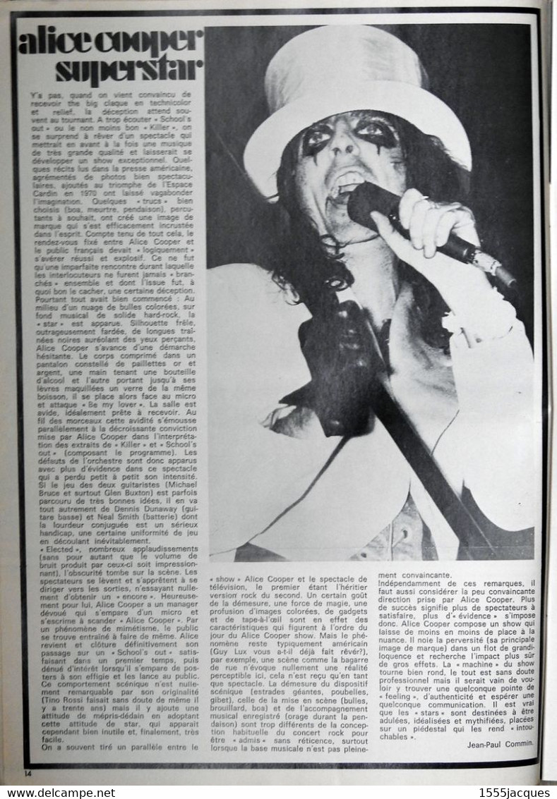 MAGAZINE BEST N° 54 01-1973 SANTANA  DICK RIVERS PINK FLOYD TINA TURNER ROLLING STONES MICK JAGGER ALICE COOPER BEATLES - Muziek