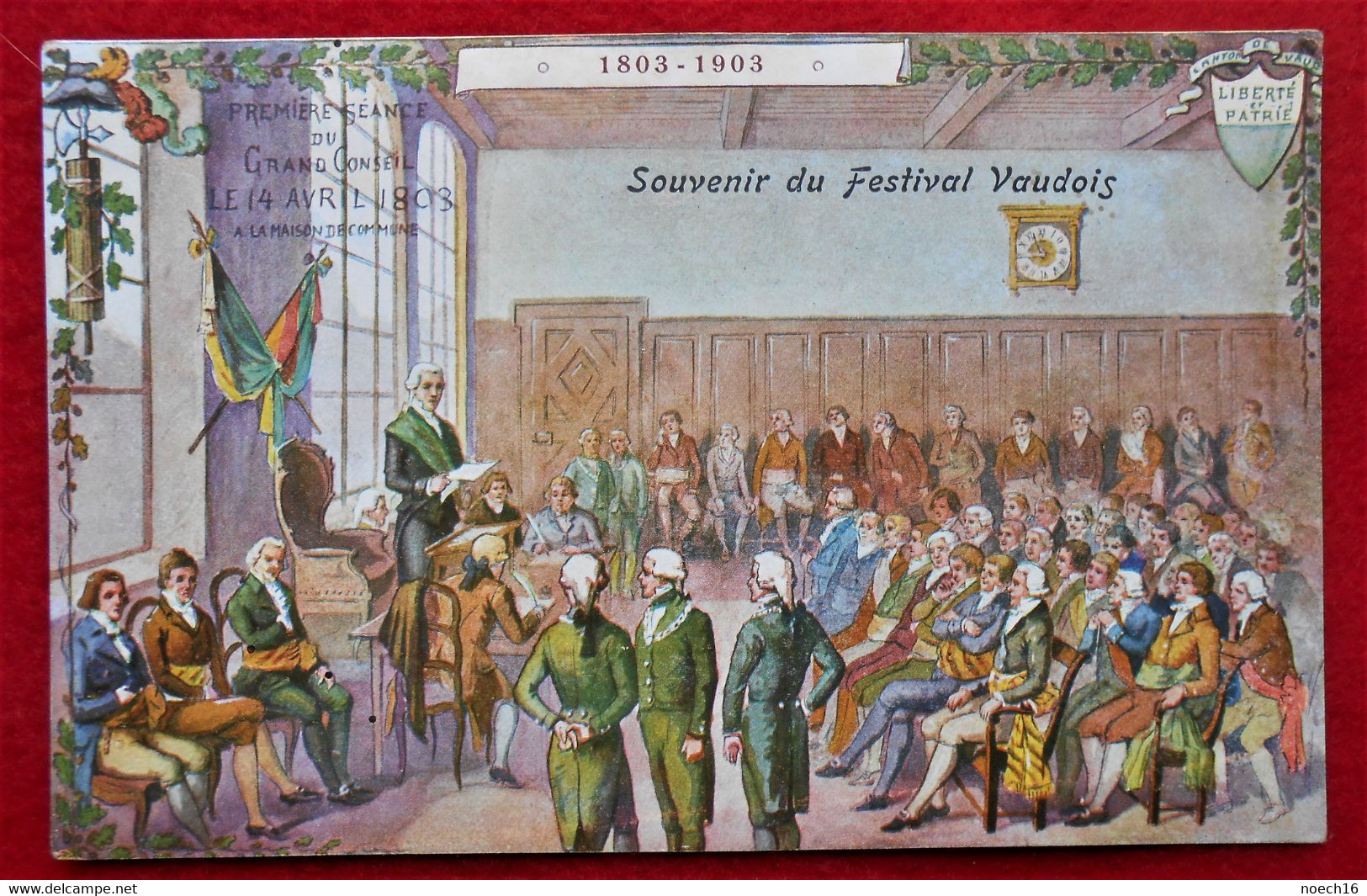 CPA Litho, Souvenir Du Festival Vaudois 1803-1903 - Première Séance Du Grand Conseil - Premier