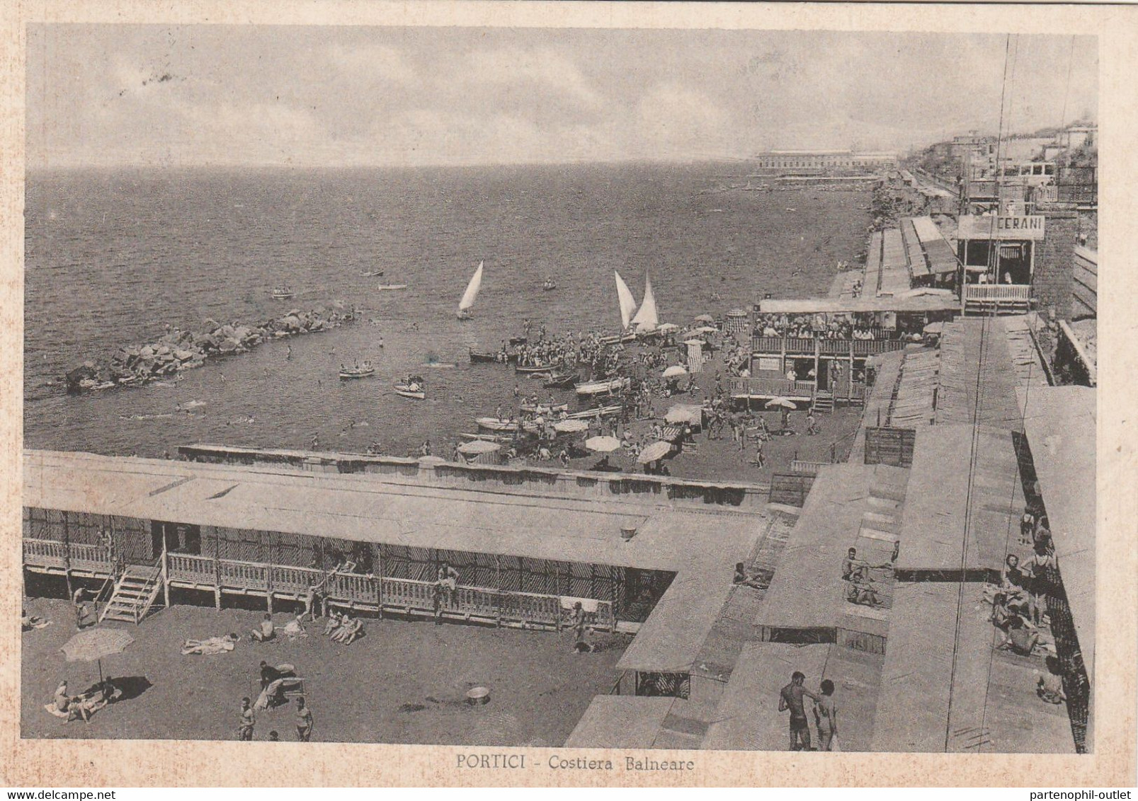 Cartolina - Postcard /  Viaggiata - Sent /  Portici - Costiera Balneare.  ( Gran Formato ) - Portici