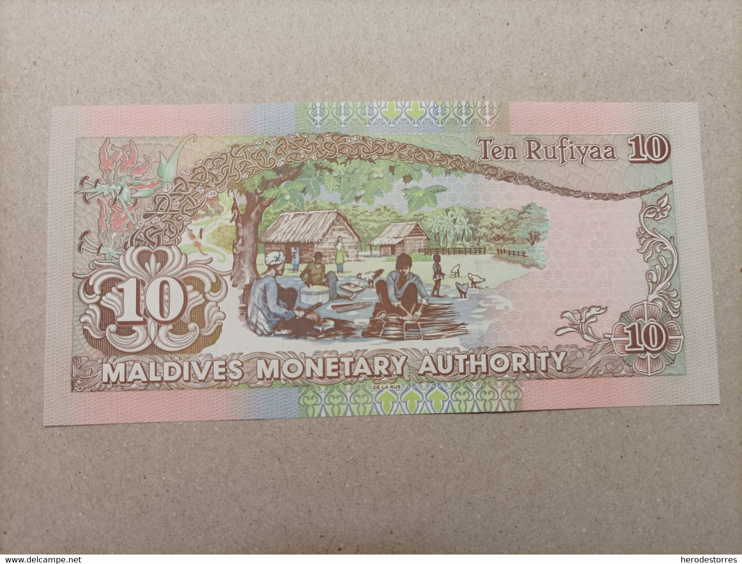 Billete De Maldivas 10 Rufiyaa, Año 1998, UNC - Maldiven