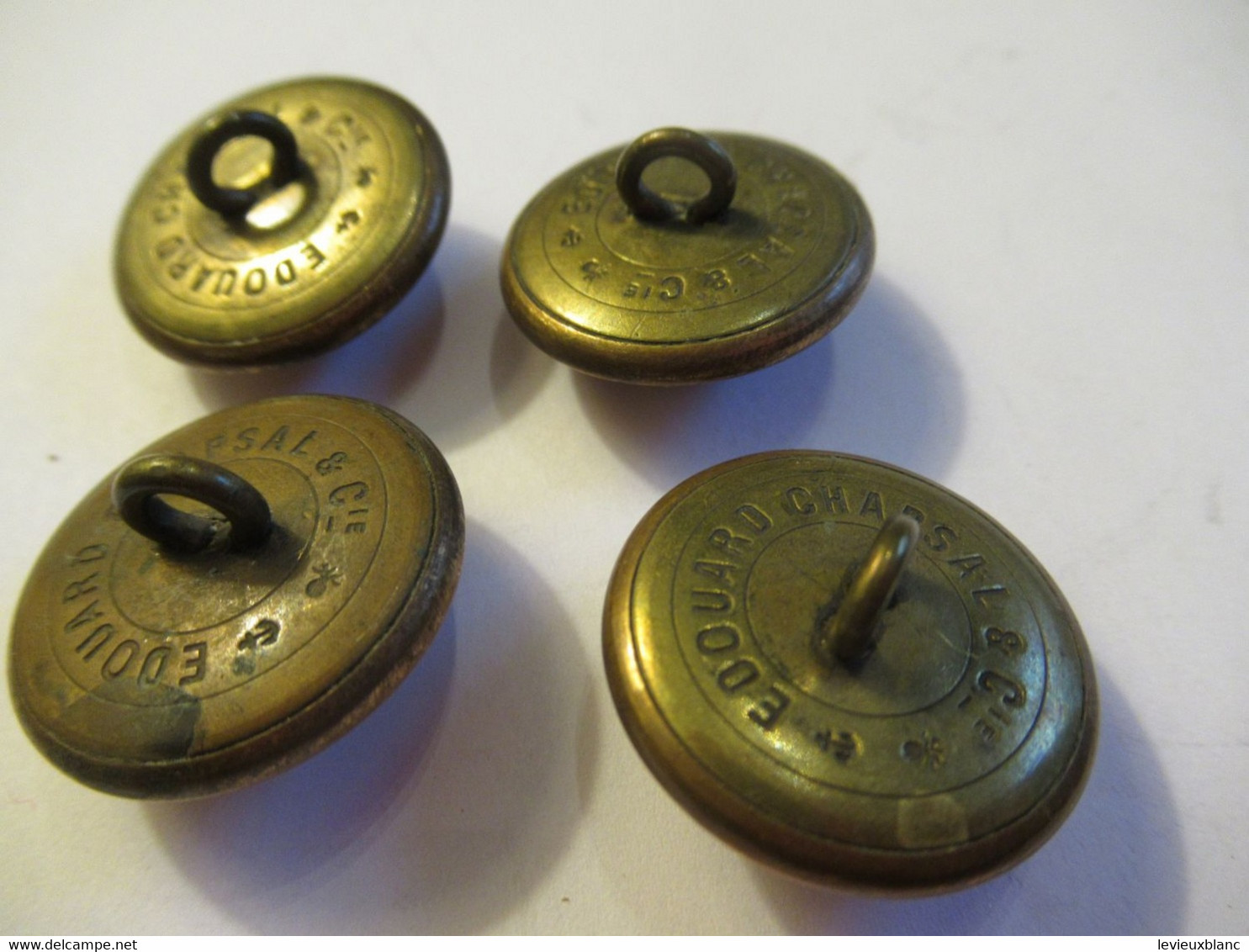 4 Boutons Bombés Anciens D'époque/Infirmiers Militaires/2,5 Cm/Edward Chapsal & Cie/Début XXéme       BOUT193 - Boutons