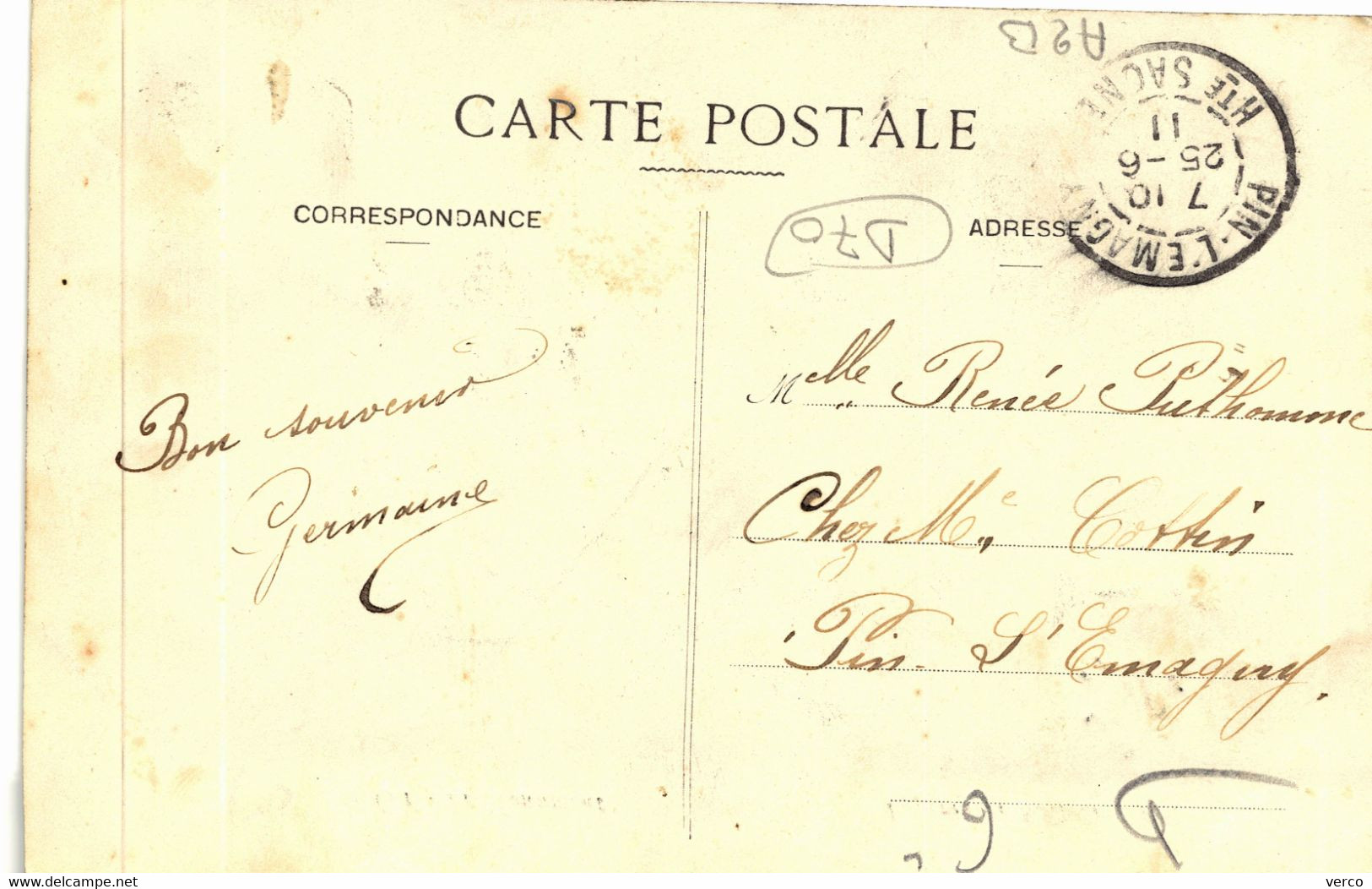 CARTE POSTALE  Ancienne De GY - Monument - Gy