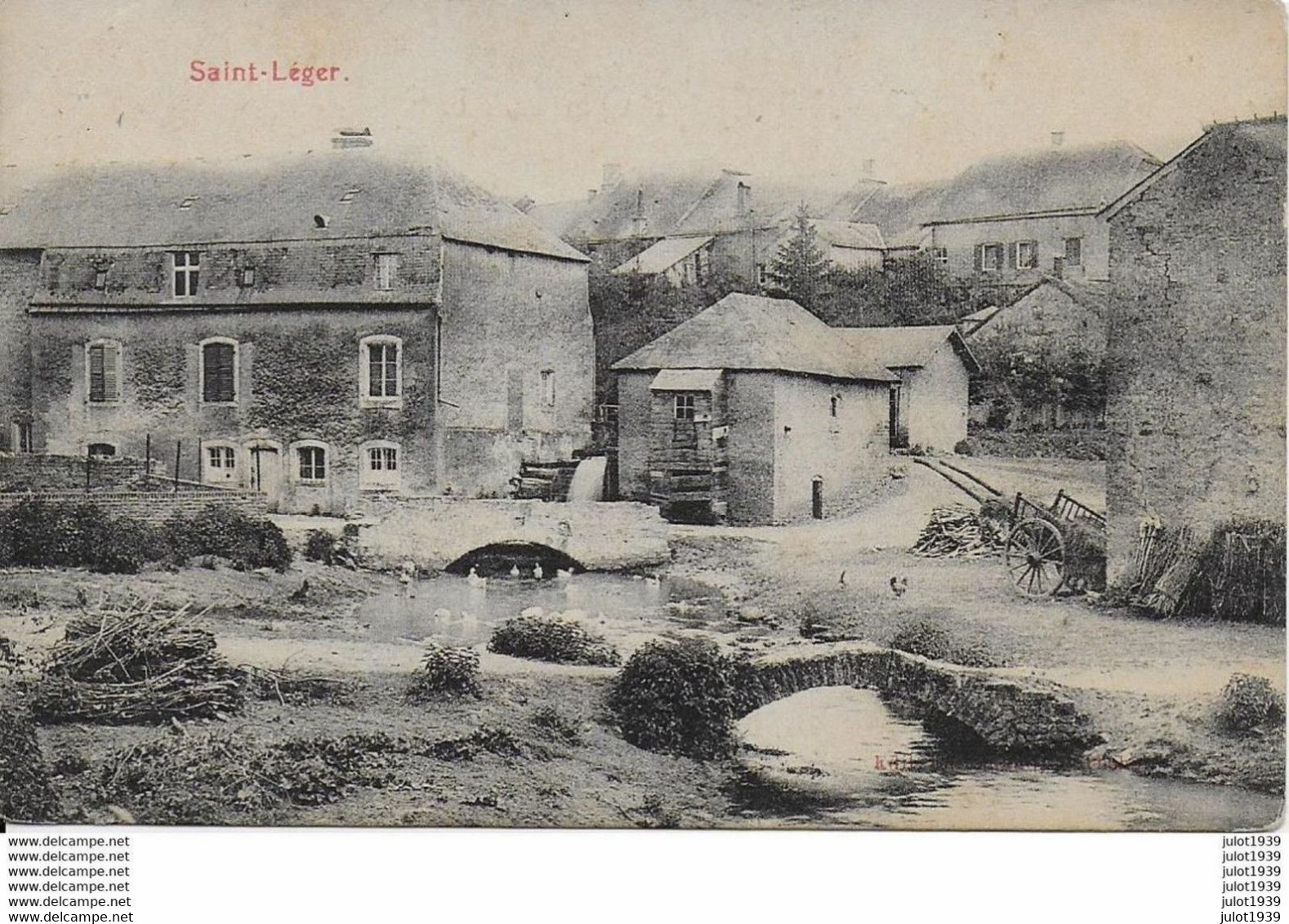 SAINT - LEGER ..-- MOULIN . Panorama . RARE Cliché !!   Non écrite ! - Saint-Léger