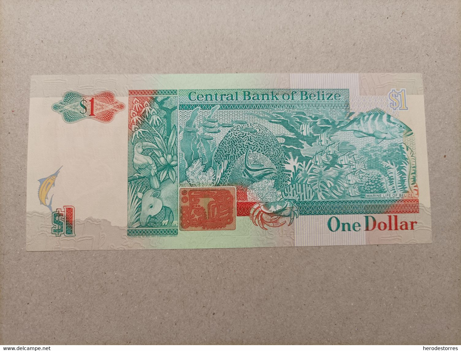 Billete De Belice De 1 Dólar, Serie AA, Año 1990, UNC - Belize