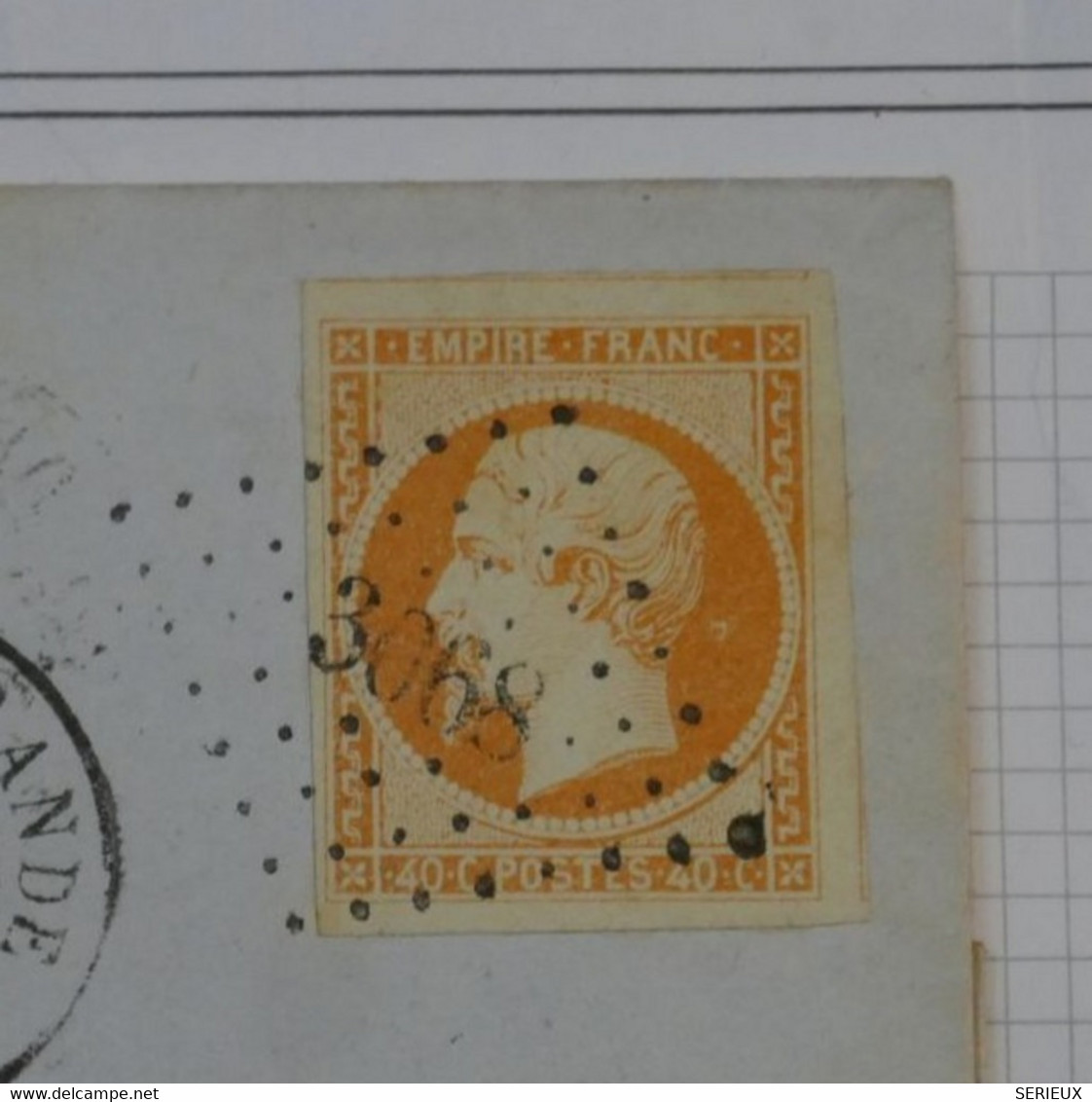 BK 9 FRANCE BELLE LETTRE 1855 STE FOY LA GRANDE A BORDEAUX  +NAP. 40C  + AFFRANC.INTERESSANT - 1853-1860 Napoleone III