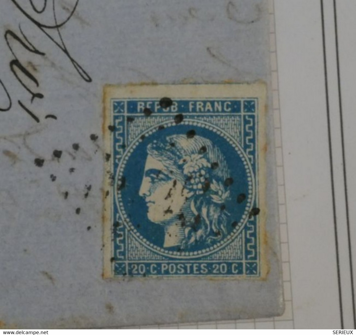 BK 9 FRANCE BELLE LETTRE 1873  STE FOY LA GRANDE A BORDEAUX  +EM. BORDEAUX 20C  + AFFRANC.INTERESSANT - 1870 Bordeaux Printing