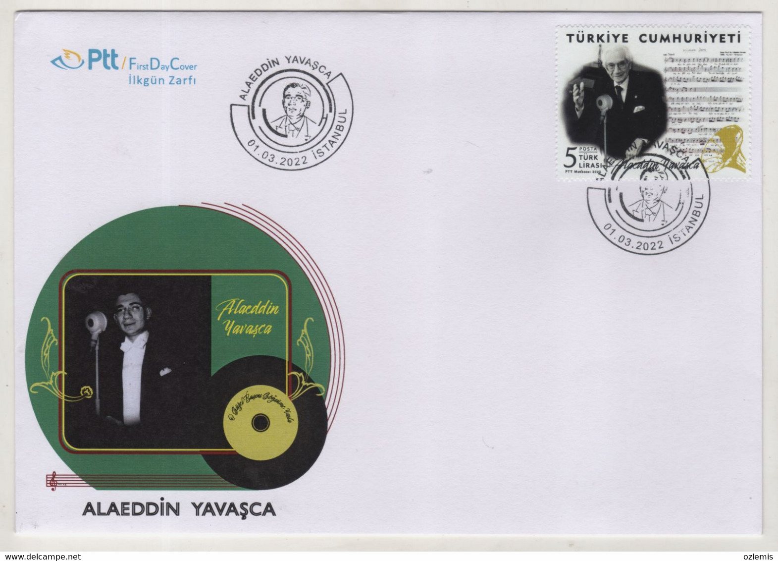 TURQUIE,TURKEI TURKEY ,DOCTOR, MUSICIAN, STATE ARTIST ,2022 ,FDC - Lettres & Documents