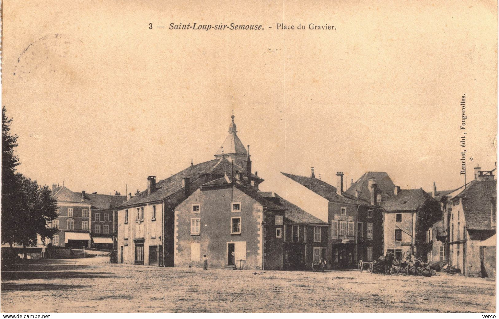 CARTE POSTALE  Ancienne De SAINT  LOUP Sur SEMOUSE - Place Du Gravier - Saint-Loup-sur-Semouse