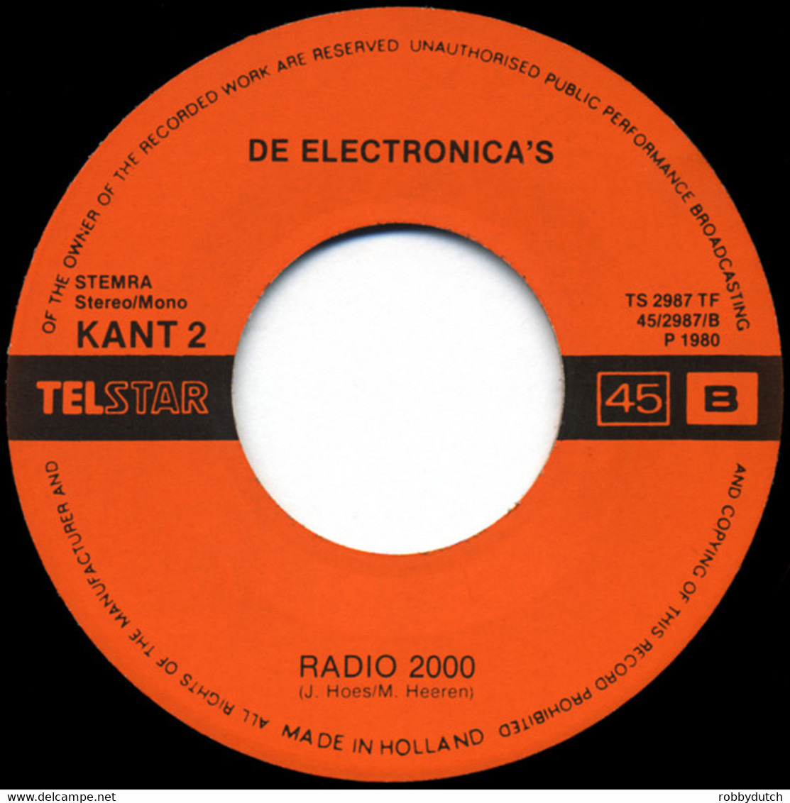 * 7" *  DE ELECTRONICA'S - DE VOGELTJESDANS (Holland 1980 EX) - Strumentali