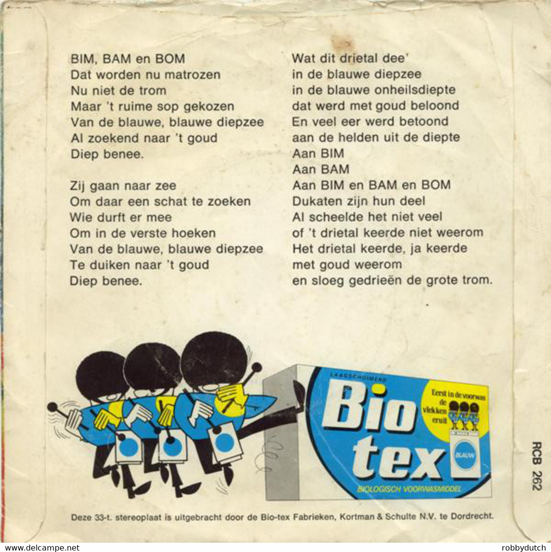 * 7" EP *  BIM BAM BOM EN DE SCHAT UIT DE BLAUWE DIEPZEE - Company Promo BIO-TEX 1971 - Kinderen