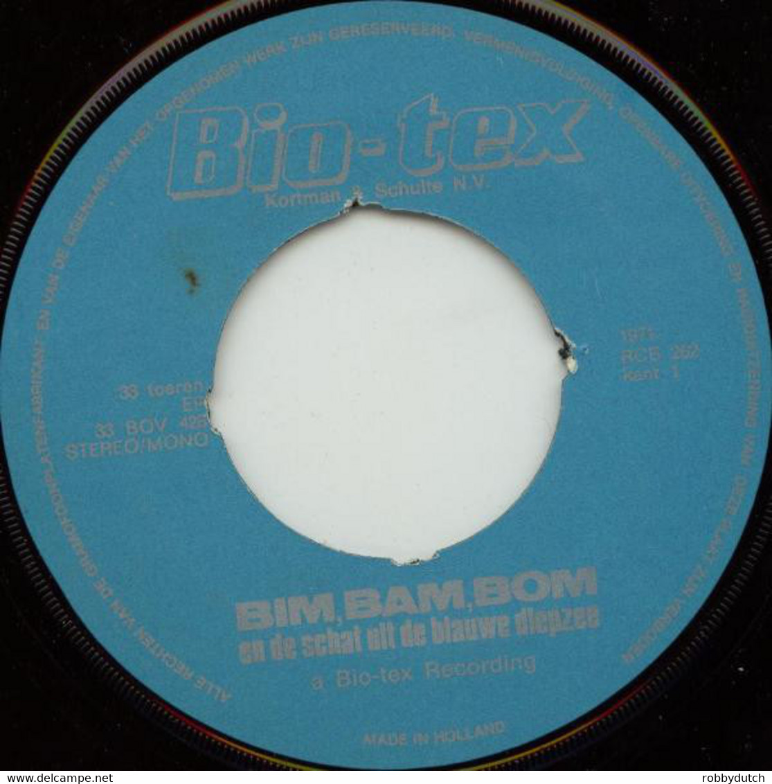 * 7" EP *  BIM BAM BOM EN DE SCHAT UIT DE BLAUWE DIEPZEE - Company Promo BIO-TEX 1971 - Children