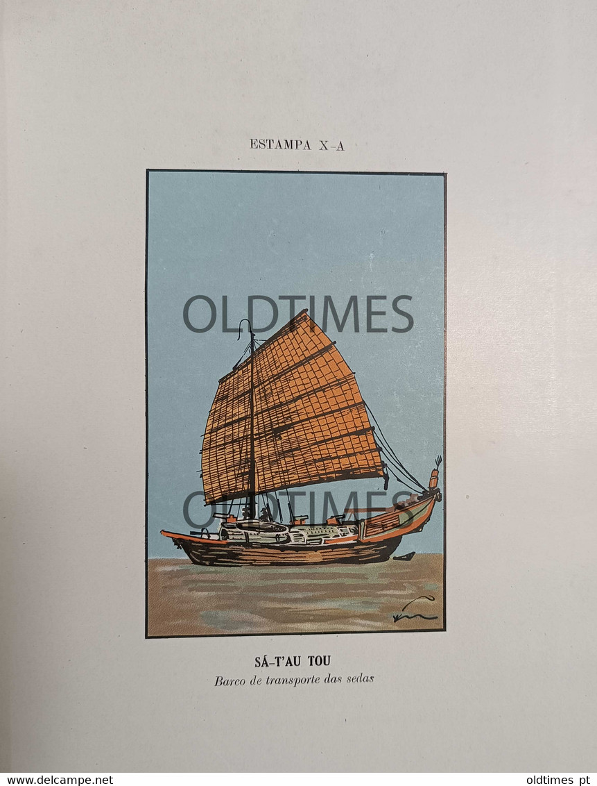 CHINA - MACAU - LORCHAS JUNCOS E OUTROS BARCOS USADOS NO SUL DA CHINA - PESCA EM MACAU - ARTUR CARMONA 1954 BOOK - Livres Anciens